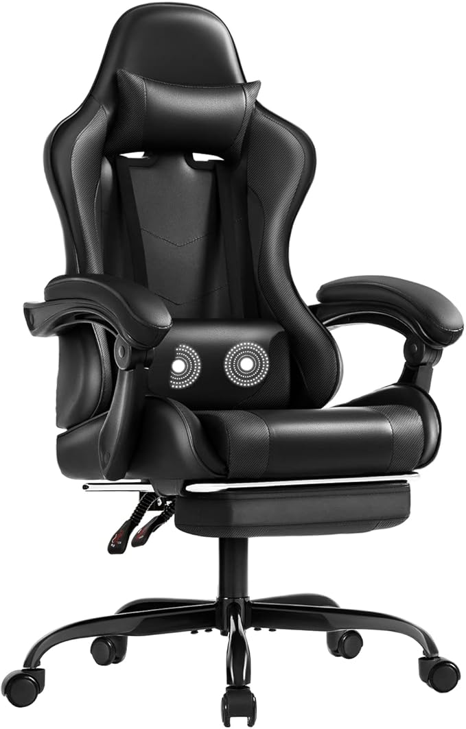 Shahoo Gaming Chair with Footrest and Massage